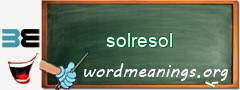 WordMeaning blackboard for solresol